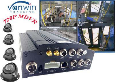 China Sistema de grabación video de las cámaras del vehículo de HD 4CH 720P 4G GPS con la plataforma libre de CMS en venta