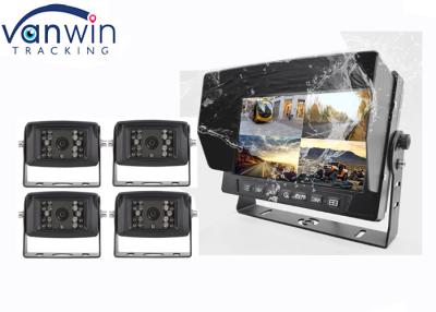 China 7 Inch 4 Splits AHD HD Waterproof TFT Car Monitor Rearview System With U-Shaped Frame for sale