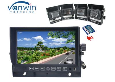 China 9 pulgadas todas en un monitor del tft del coche de DVR, monitor LCD del tft del coche con la registración de las cámaras 4ch en venta