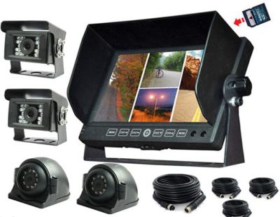 China 7 Inch LCD Security TFT Car Monitor with 4 channel AV inputs, 32GB SD card storage for sale