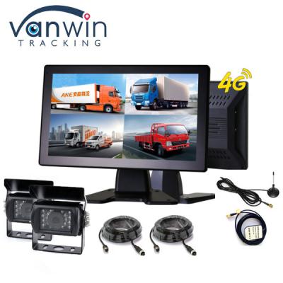 China 10.1 Inch Touch Screen 4G Car Bus Truck AHD Monitor System CCTV Camera 720P Night 4CH for sale