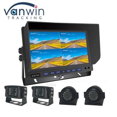China AHD 9Inch Quad Car Monitor With Cameras Video Recording 4CH Quad TFT Monitor for sale