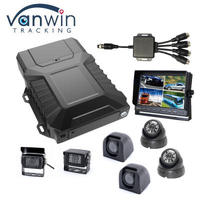 China 4G Mobile NVR 1080P AHD Car DVR 8CH HDD+SD Card WIFI GPS with IP Cameras for sale