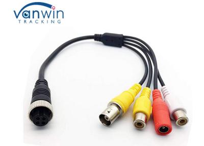 China Bare Copper Wire DVR Accessories Aviation Female To 2 RCA Jack BNC Female DC Male Adapter M12 for sale