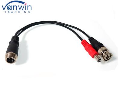 China DVR Accessories 4pin aviation M12 male to BNC male+DC male adapter for backup camera system for sale
