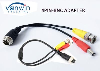 China 4 Pin Aviation Connector Cable BNC RCA Audio DVR Cable 23cm Length for sale