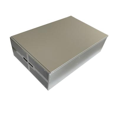 China Custom Design Amplifier Aluminum Housing Manufacturer Sandblasted Or Brushed 19 Inch Server Case for sale