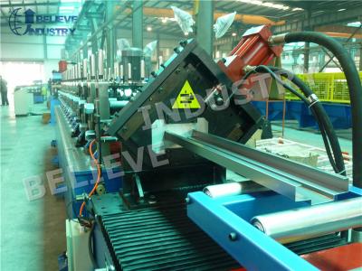 China Door Frame Roll Forming Machine , Hydraulic Cutting Type Roll Forming Equipment for sale