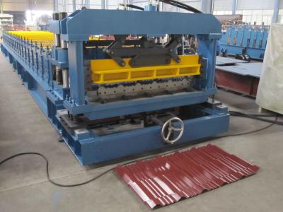 China Metal Tile Roll Forming Machine High Performance Hydraulic Cutting Type for sale