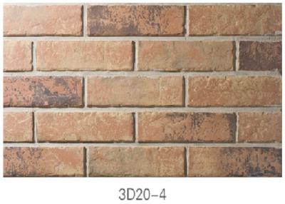 China 3D20-4 Lightweight Pure Clay Thin Veneer Brick For Indoor / Outdoor Wall for sale