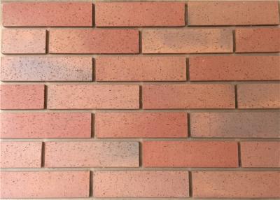 China Split Tiles Exterior Thin Brick Red Effect Cladding Easy Construction for sale