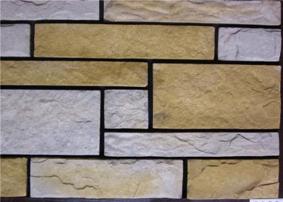 China Rectangle Artificial Wall Stone With Strong Adhesion Color Solid Focus for sale