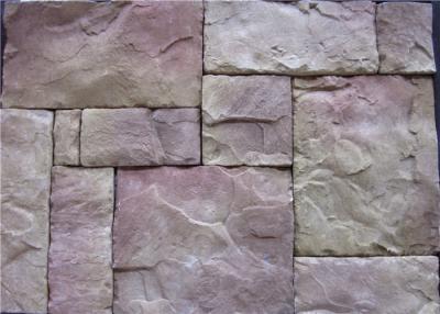 China Multiple Color Rectangle Artificial Wall Stone With Light Texture for sale