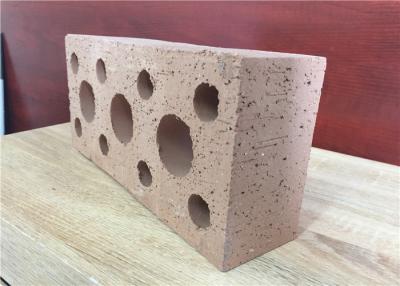China Weather Resistant Hollow Clay Brick Veneer , Clay Hollow Blocks 35% Void Ratio for sale