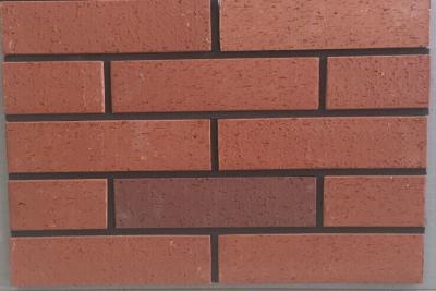 China Red Decorative Brick Veneer , Eco Friendly Exterior Wall Brick Tiles for sale