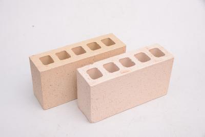 China Cream Yellow Hollow Clay Brick With Rough Surface For Building Construction for sale