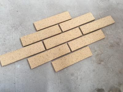 China M36413-5 Building Wall Cladding Material Thin Smooth Face Brick With Yellow Color for sale