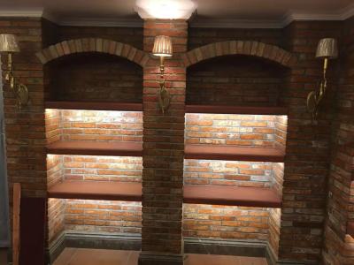 China Espessura velha recuperada dos tijolos 23mm da parede do folheado decorativo à venda