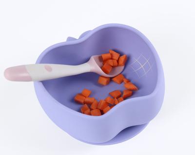 Chine Tasses d'aspiration de silicone de bébé sans bisphenol A, tasses et cuvettes complémentaires d'aspiration de vaisselle de nourriture du silicone des enfants à vendre