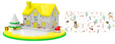 China Baby Puzzle Silicone Toy House Modelo de Bloco de Construção Para Educar Bebês Em Habilidades Práticas à venda