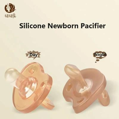 China Baby Food Grade Silicone Daily And Night Pacifier Super Soft Liquid Silicone Mother Baby Pacifier for sale
