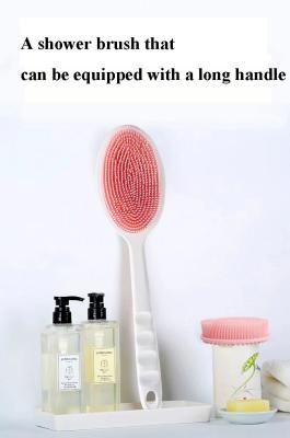 China Household Silicone Shower Brush Double Sided Rubber Silicone Cleaning Tools for Back Massage for sale