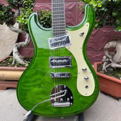 China Custom Mosrite Electric guitar JRM Johnny Ramone Guitar with Water Ripple in Green Color for sale