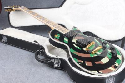 China camouflage Custom Zakk Wylde bullseye guitar EMG 81/85 pickups Electric Guitar ems free shipping for sale