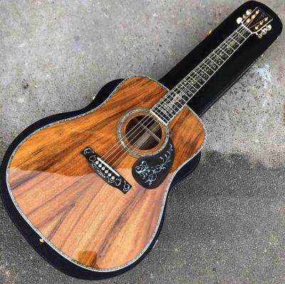 Chine La guitare acoustique en bois de la haute qualité D45 KOA, dessus impeccable solide, ormeau marquette etc. à vendre