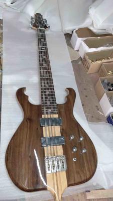 China 8 Strings Bass Guitar One Through Neck-Body Solid Walnut In Natural for sale