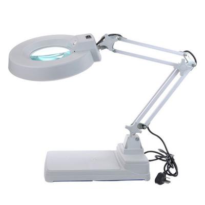 China magnifying lamp desk light LED Magnifier with weighted stand table desk base round lamp head for sale