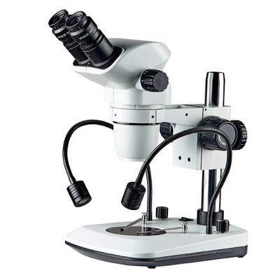 China Stereo Zoom Microscope  boom stand Gooseneck LED illumination independent control  6.7X-45X for sale