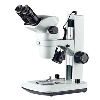 China stereo zoom microscope track stand binocular zoom microscope down light 6.7X-45X for sale