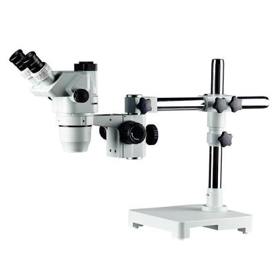 China stereo zoom microscope trinocular zoom microscope  boom stand  unit with accessories for sale