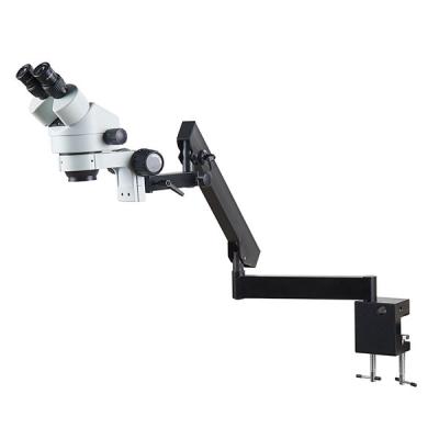 China stereo microscope binocular head zoom micoscope arculating arm C lamp base 7x-45x for sale