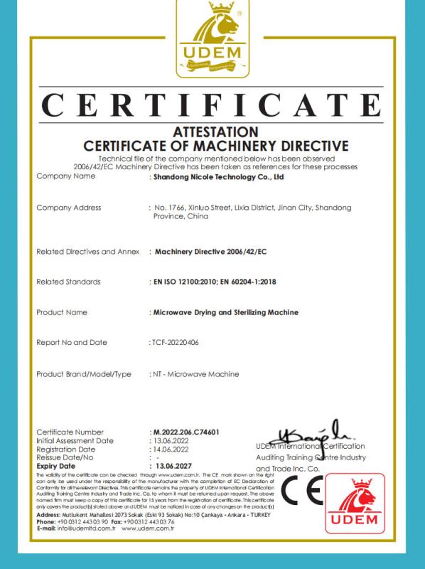 CE - Shandong Nicole Technology Co., Ltd.