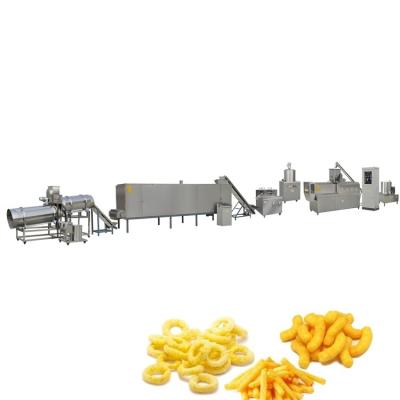 Chine chaîne de production de souffle de maïs de 150kg/h 250kg/h machine jumelle d'extrudeuse de casse-croûte de vis à vendre