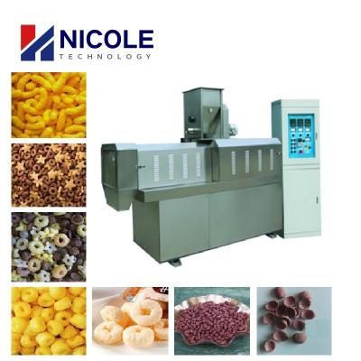 China Commercial Corn Puff Production Line Twin Screw Puffed Food Extruder Machine for sale