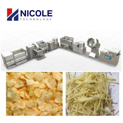 China Fully Automatic Small Scale Potato Chips Making Machine Industrial 220V - 440V for sale