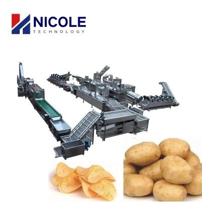 China Batata automática industrial contínua Chips Making Machine Stainless Steel à venda