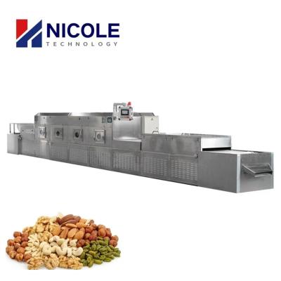 China Tunnel Type Nuts Microwave Grain Dryer Machine Automatic Water Cooling for sale
