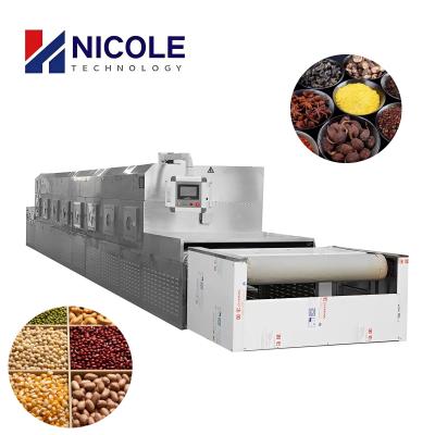 China Tunnel Belt Type Three Phases Microwave Sterilization Machine Grain Food Spice Dryer for sale