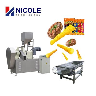 China Rotary Extruder Cheetos Crunchy Corn Twist Curl Making Machine PLC Control for sale