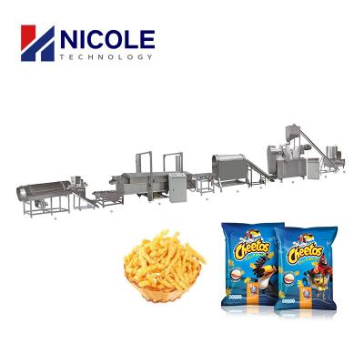 China Corn Kurls Cheetos Nik Naks Kurkure Production Line Extruded by Rotary Extruder for sale