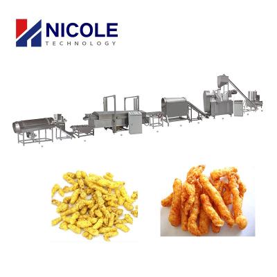 China Frying Puffed Snack Food Kurkure Processing Line Extruded for sale