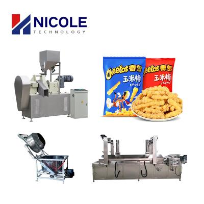 China Automatic Baked Cheetos Fried Kurkure Production Line Rotary Extruded for sale