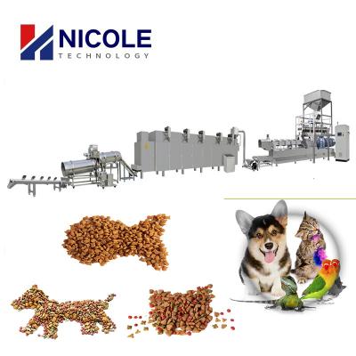 China Large Scale Double Screw Extruder Craft Fully Auto Pet Food Making Machine Multifuctional for sale