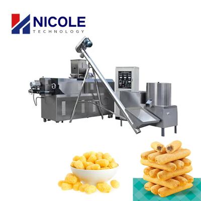 China SS 304 Industrial Extrusion Craft Puffed Corn Snacks Machine To Make Various Snacks for sale