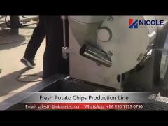 Auto Commercial Potato Chips Making Machine SUS 80 - 100kg/h