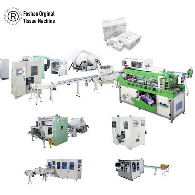 China Vacuum Folding Facial Tissue Converting Machine With Lamination System 0-100m/Min Production Capacity for sale